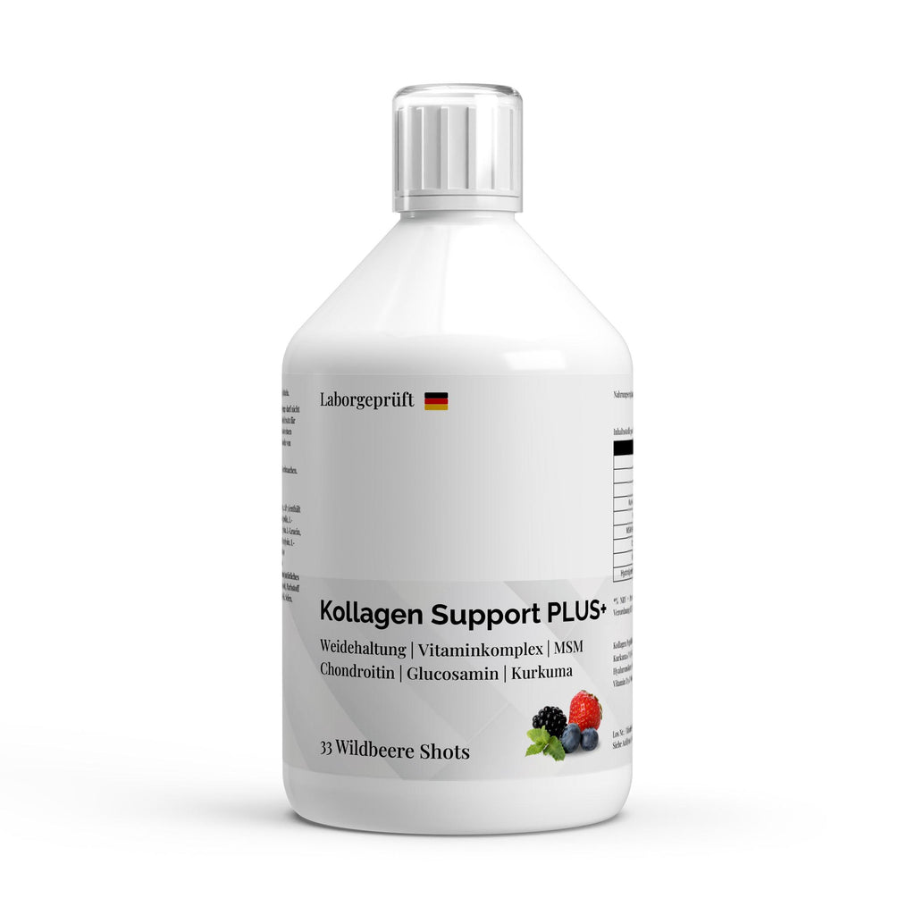 Kollagen Support PLUS+ Shots (1500 DA) - Wild Berry - 500ml